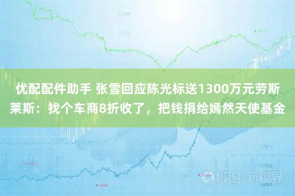 优配配件助手 张雪回应陈光标送1300万元劳斯莱斯：找个车商8折收了，把钱捐给嫣然天使基金