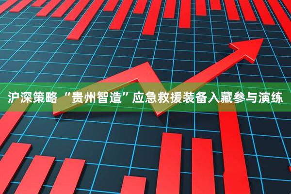 沪深策略 “贵州智造”应急救援装备入藏参与演练