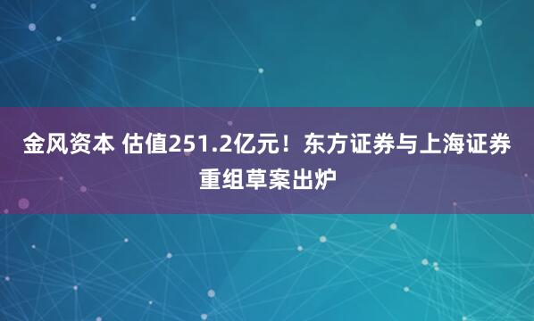 金风资本 估值251.2亿元！东方证券与上海证券重组草案出炉