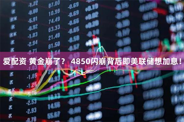 爱配资 黄金崩了？ 4850闪崩背后即美联储想加息！