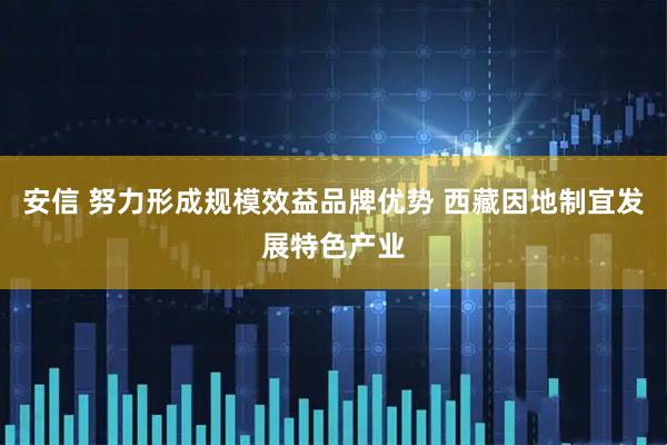 安信 努力形成规模效益品牌优势 西藏因地制宜发展特色产业
