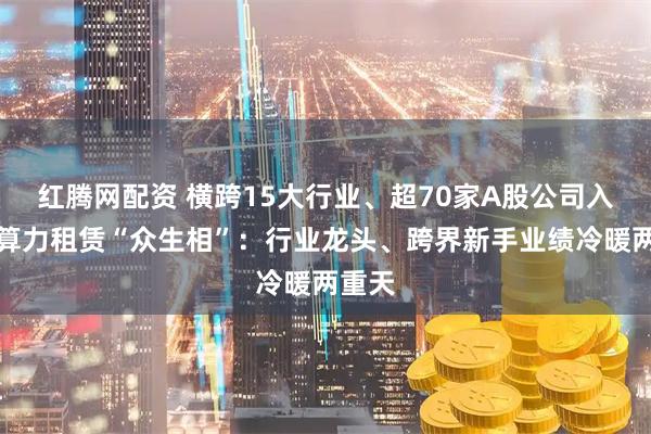 红腾网配资 横跨15大行业、超70家A股公司入局！算力租赁“众生相”：行业龙头、跨界新手业绩冷暖两重天