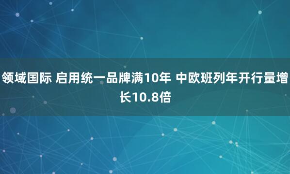 领域国际 启用统一品牌满10年 中欧班列年开行量增长10.8倍