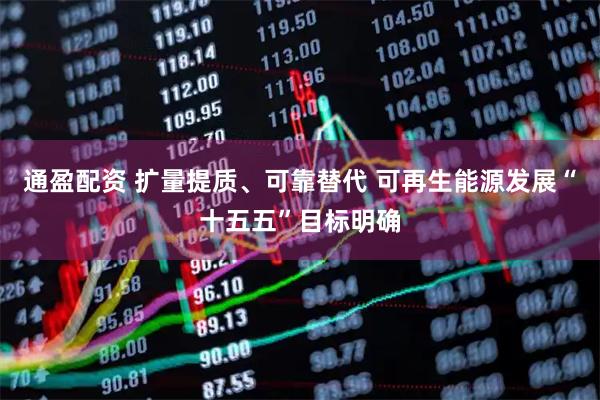 通盈配资 扩量提质、可靠替代 可再生能源发展“十五五”目标明确